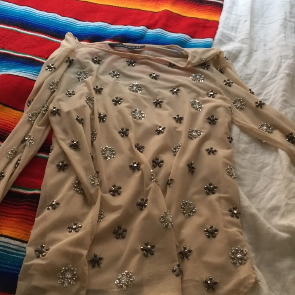 Zara sheer top